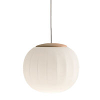 Lita Pendel 30 cm Asketræ / Opalglas