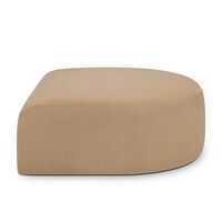 Bulky semi-circle footstool - Light Sepia fabric