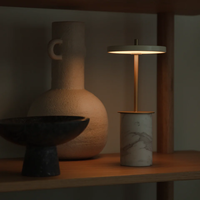 Asteria Move Mini Bordslampa Portabel Vit Marmor