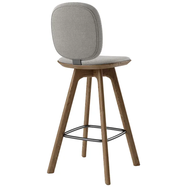 Pauline Comfort Barstol 65 cm Fumed Eik / Hallingdal Grå