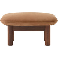 Brasilia Fåtölj Med Ottoman Walnut Camel