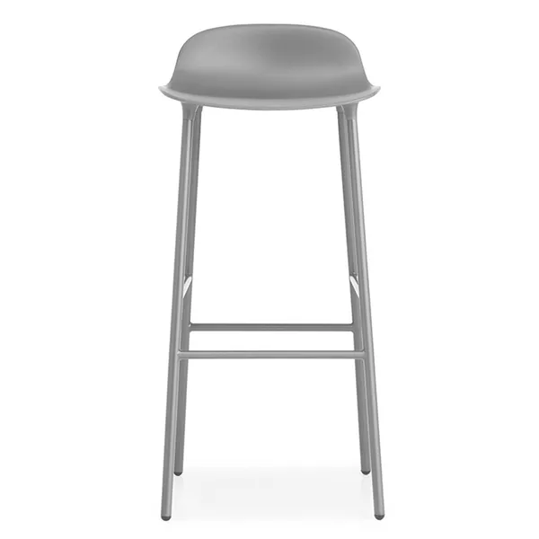 Form Barstol 75 cm Grå/Stål