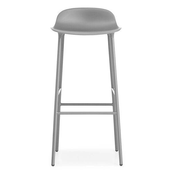 Form Barstol Stålben 75cm Grå