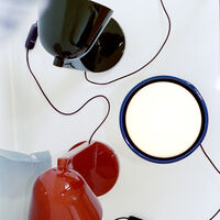 Céramique Side Bordslampa Moss Green