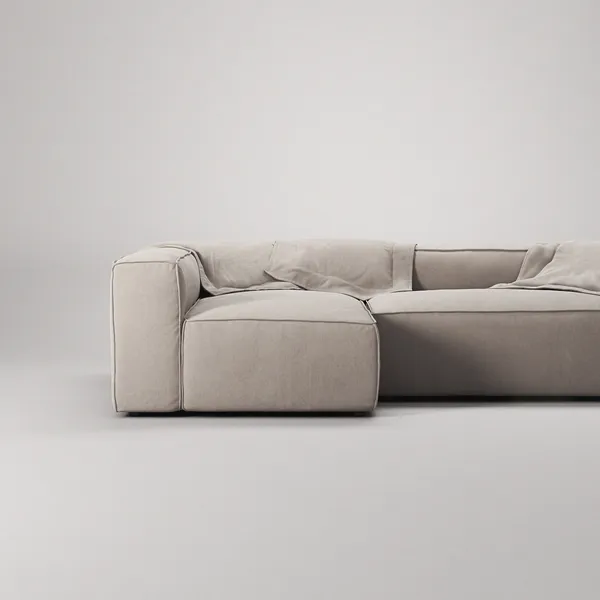 Grand Kolmipaikkainen Sohva Divaani Vasen Sandshell Beige