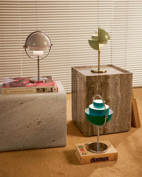 Multi-Lite Bordlampe Bærbar Krom / Teal Green