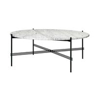 Ts Bord XL Ø105cm H40cm Sort/ Hvid Marmor