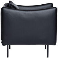 Tiki Nojatuoli S W:70 cm Mustat Jalat / Nahka Elmosoft Musta