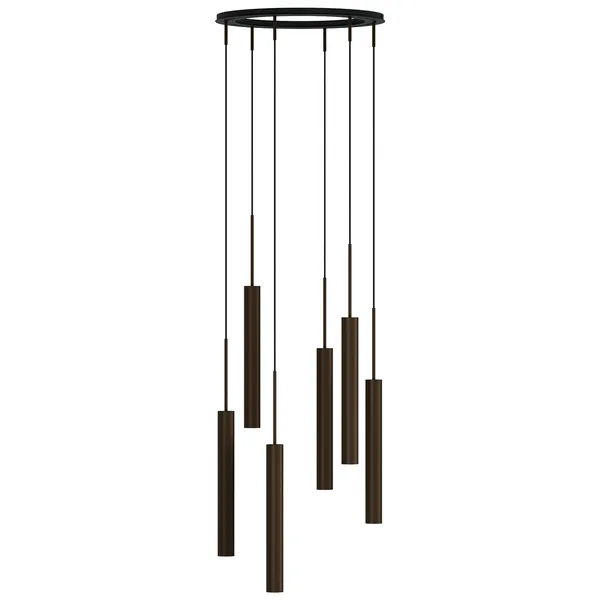 Tubulaire Kattokruunu Bronzed 6 Riippuvalaisinta