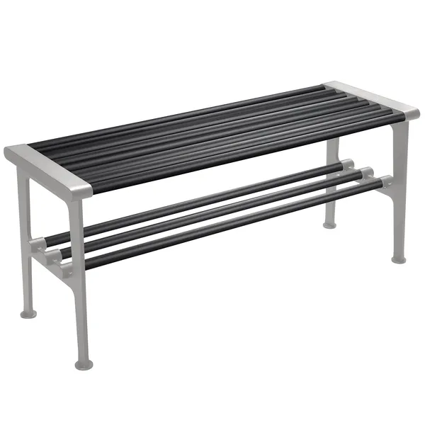 Nostalgi Bänk 100 cm Svart / Aluminium