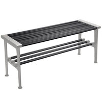 Nostalgi Bänk 100 cm Svart / Aluminium