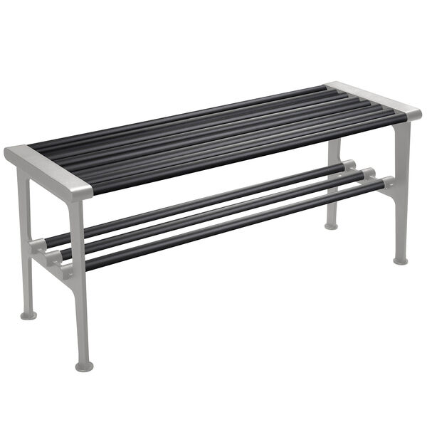 Nostalgi Bænk 100 cm Sort / Aluminium