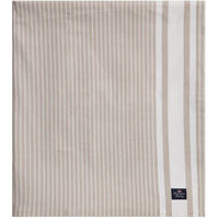 Icons Striped Organic Cotton Oxford Duk 180x180 cm Beige / Vit
