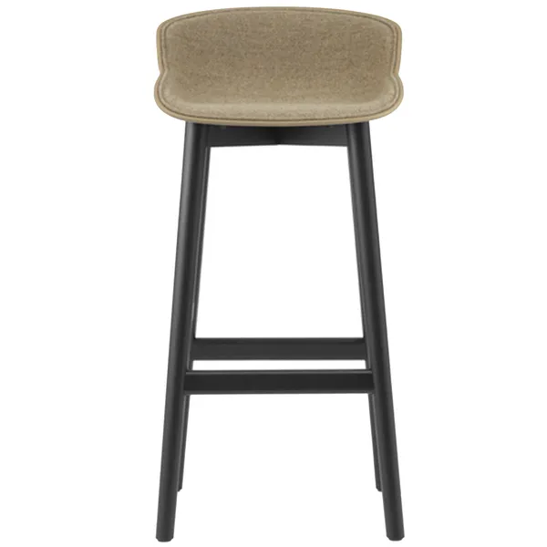 Hyg Barstol 75 cm Klädd Framsida Sand / Svart Ek
