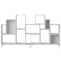 Stacked Configuration 3 Book Shelf Grey