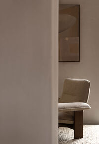 Brasilia Lenestol Mørkbeiset Eik / Bouclé 02 Beige