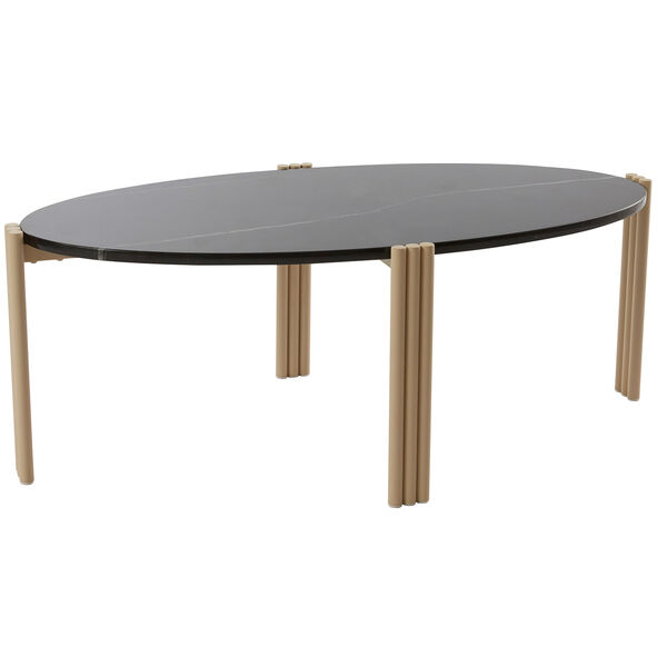 Tribus Sofabord Fremstillet af stål Oval Sort/Sand