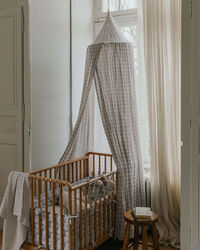 Plaid Sky Blue Sengelomme Quiltet
