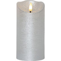 Flamme Rustic LED Kubbelys Silver 15 cm