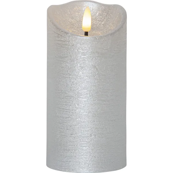 Flamme Rustic LED Kubbelys Silver 15 cm