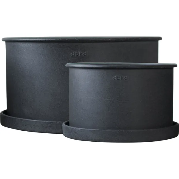 Plant Bowl Krukke 2-pk Svart