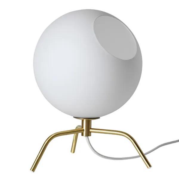 Bug 20 Bordslampa Mässing/Vitt Opalglas