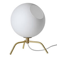 Bug 20 Bordslampa Mässing/Vitt Opalglas
