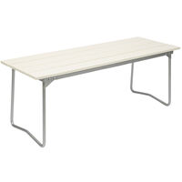 Bænk 8 110 cm Hvidtlakeret Eg / Varmgalvaniseret Stål