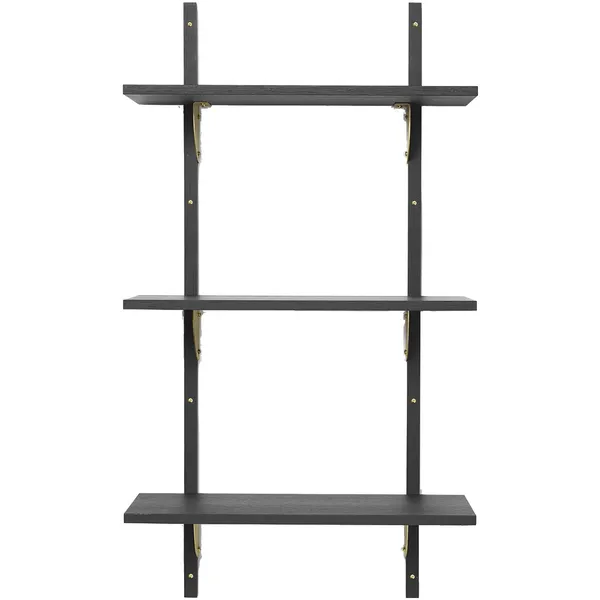 Sector Tripple Narrow Hylla 54x102 cm Ek/Mässing