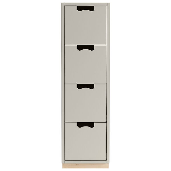 Snö J4 Chest Of Drawers Light Grey Base Oak