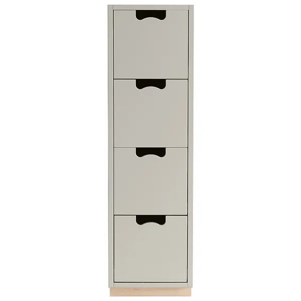 Snö J4 Chest Of Drawers Light Grey Base Oak
