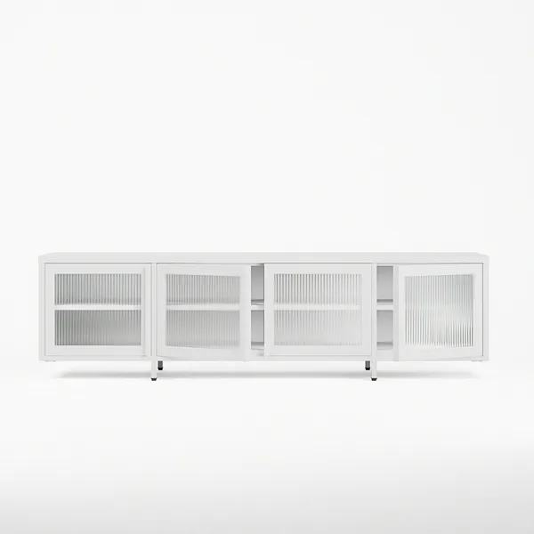 Store Mediabenk 180 cm Hvit