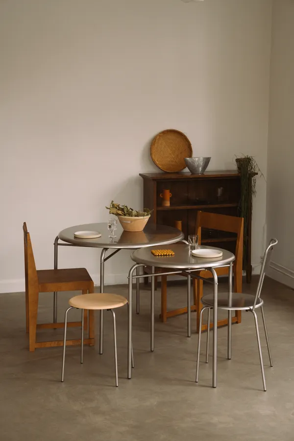 Petit Rond Bord Rostfritt Stål Ø65 cm