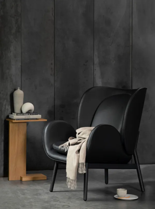 Embrace Armchair With Footstool S Elmosoft Black