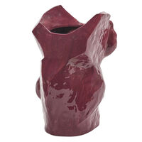 After Midnight Owl vase L Aubergine