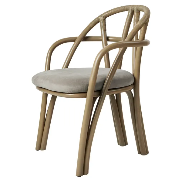 Bistra Spisestol Med Armlener Oliven / Fustagno 003