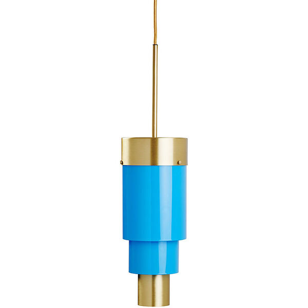 A-spire Pendel Messing / Opalblå