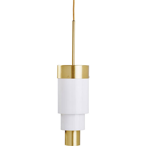 A-spire Pendel Messing / Opalhvid
