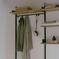 Wardrobe 3 Hylde Sort / Eg