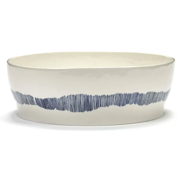 Feast Salad Bowl 285 cm White / Blue