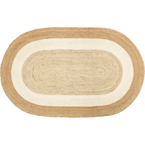 Elin Tæppe Oval Naturligt