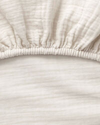 Eggshell Muslin Muotoonommeltu Lakana Yksittäinen 90x200 cm
