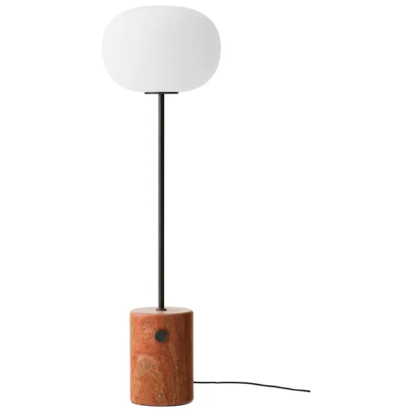 JWDA Gulvlampe Red Travertine / Bronzeret Messing