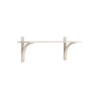 Levi Wall Shelf 90 cm Small Aluminium / White Pigmented Ash
