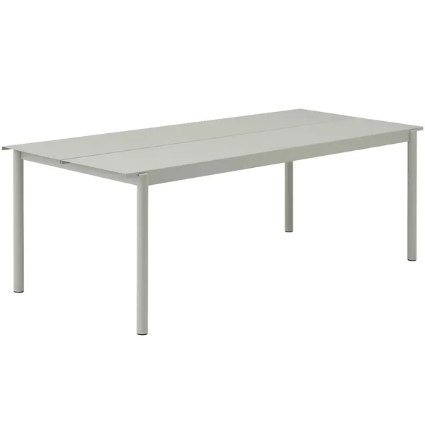 Linear Bord Stål 90x220 cm Grå
