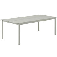 Linear Bord Stål 90x220 cm Grå