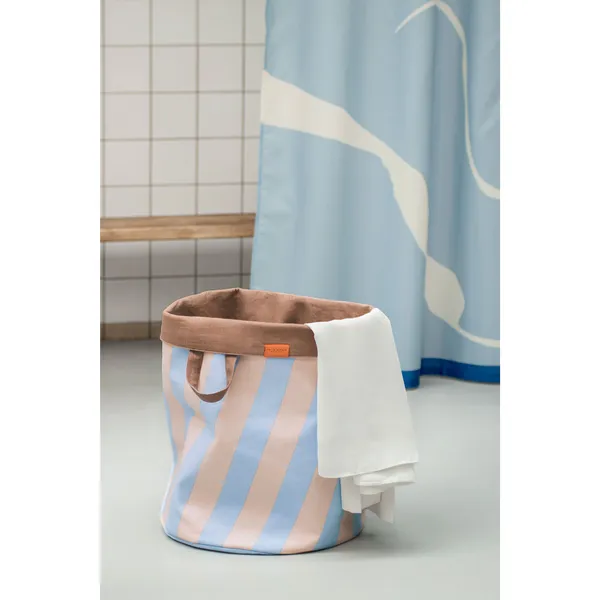 NOVA ARTE Vasketøjskurv Lyseblå/Powder Rose