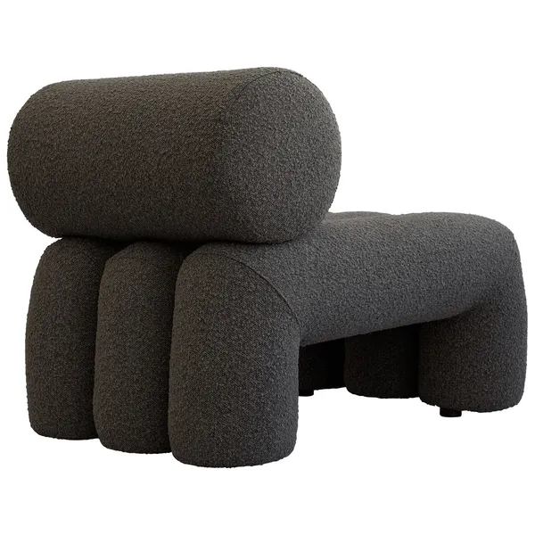 Foku Loungestol Bouclé Deep Taupe