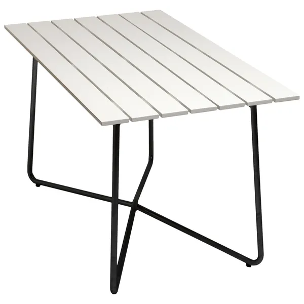 B25A Bord White lacquered Eik / Sort