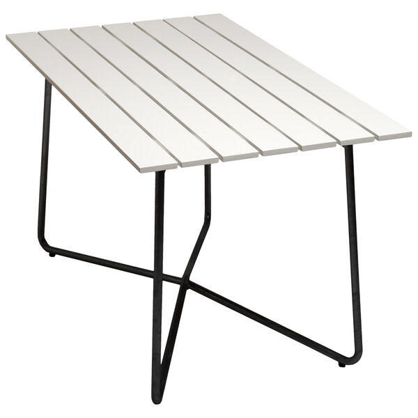B25A Bord White lacquered Eik / Sort